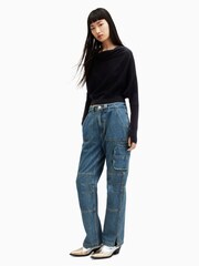 AllSaints Black Ridley M Crop Jumper - Image 3 of 7