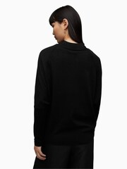 AllSaints Black Ridley M Crop Jumper - Image 4 of 7