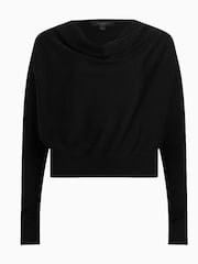 AllSaints Black Ridley M Crop Jumper - Image 7 of 7