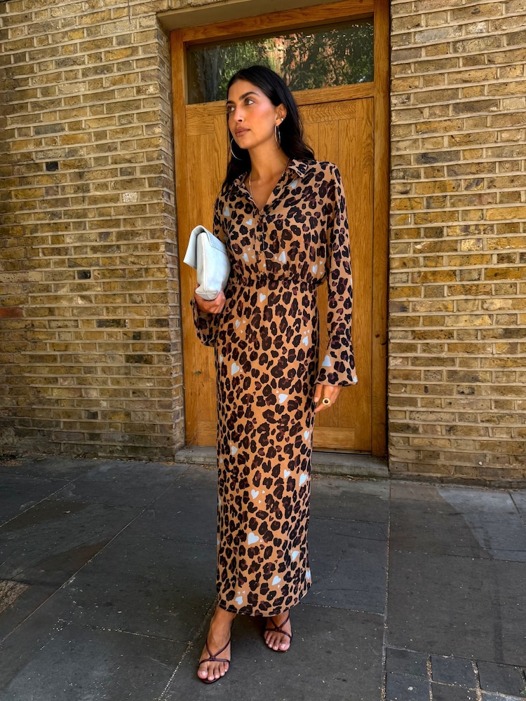 Never Fully Dressed Heart Leopard Mia Dress - صورة 1 من 4 Never Fully Dressed Heart Leopard Mia Dress - صورة 1 من 4