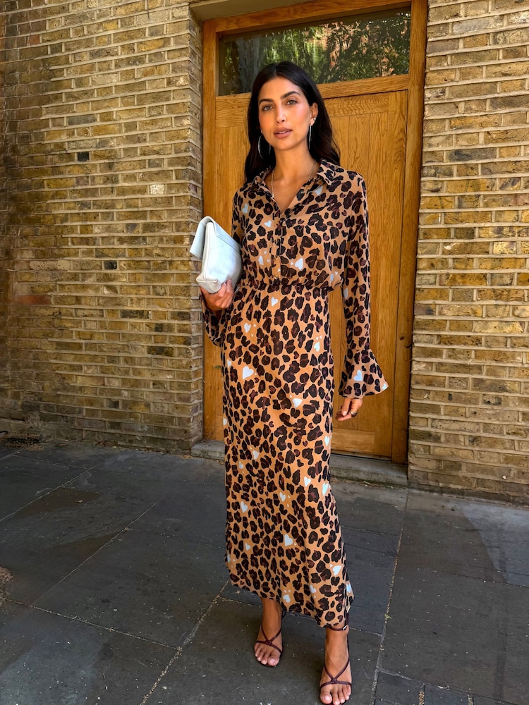 Never Fully Dressed Heart Leopard Mia Dress - صورة 2 من 4 Never Fully Dressed Heart Leopard Mia Dress - صورة 2 من 4