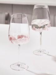 Pink Set of 2 Confetti Wine Glasses - Image 1 of 5