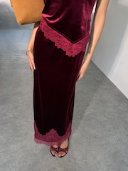 Never Fully Dressed Red Velvet Maeva Skirt - Image 3 of 4