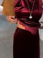 Never Fully Dressed Red Velvet Maeva Skirt - Image 4 of 4
