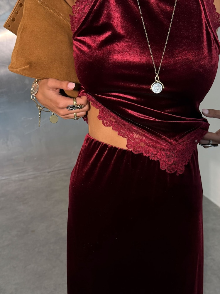 Never Fully Dressed Red Velvet Maeva Skirt - Image 4 of 4