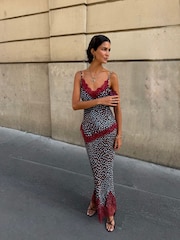 Never Fully Dressed Brown Petite Deer Midi Maeva Skirt - Image 1 of 4