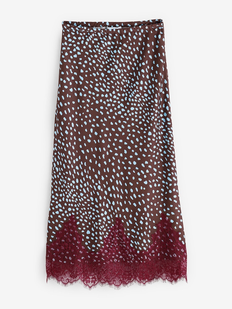 Never Fully Dressed Brown Petite Deer Midi Maeva Skirt - Image 4 of 4 Never Fully Dressed Brown Petite Deer Midi Maeva Skirt - Image 4 of 4