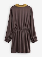 Never Fully Dressed Brown Batwing Mini Petite Dress - Image 5 of 5