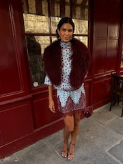 Never Fully Dressed Blue Deer Print Maeva Mini Skirt - Image 4 of 5