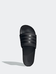 adidas Black Adilette Comfort Slides - Image 6 of 9