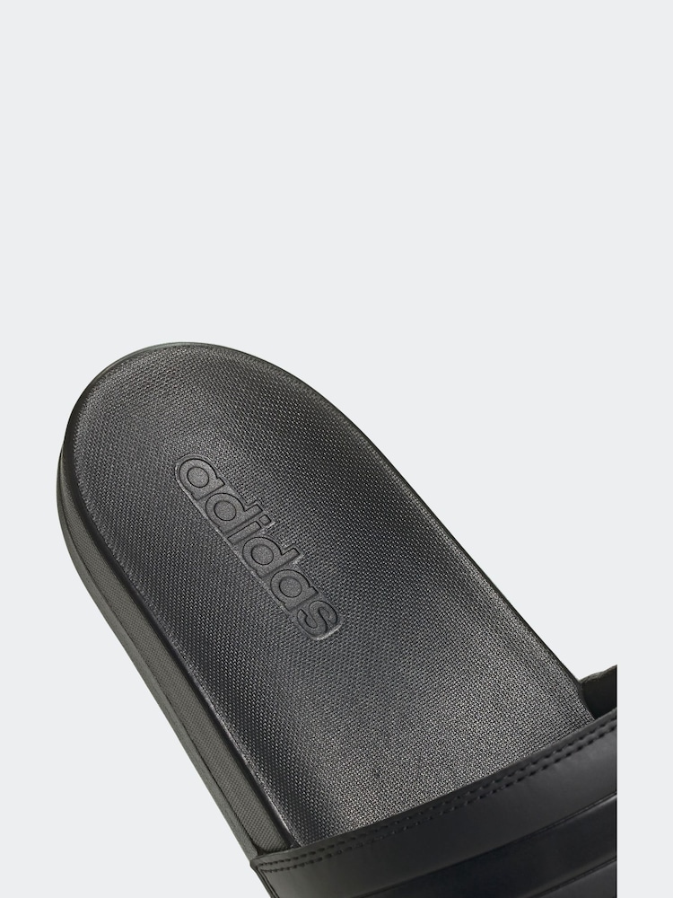 adidas Black Adilette Comfort Slides - Image 9 of 9