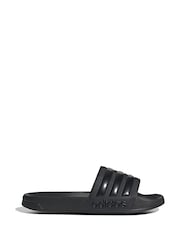 adidas Dark Black Adilette Shower Sliders - Image 1 of 1