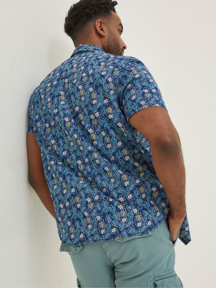 FatFace Blue Pineham Print Shirt - Image 2 of 4