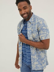 FatFace Blue Hawaiian Print Shirt - Image 1 of 5