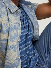 FatFace Blue Hawaiian Print Shirt - Image 3 of 5