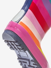 Multi Rainbow Stripe Handle Wellies - Image 4 of 4