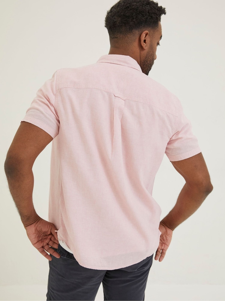 FatFace Pink Bugle Micro Stripe Shirt - Image 2 of 5
