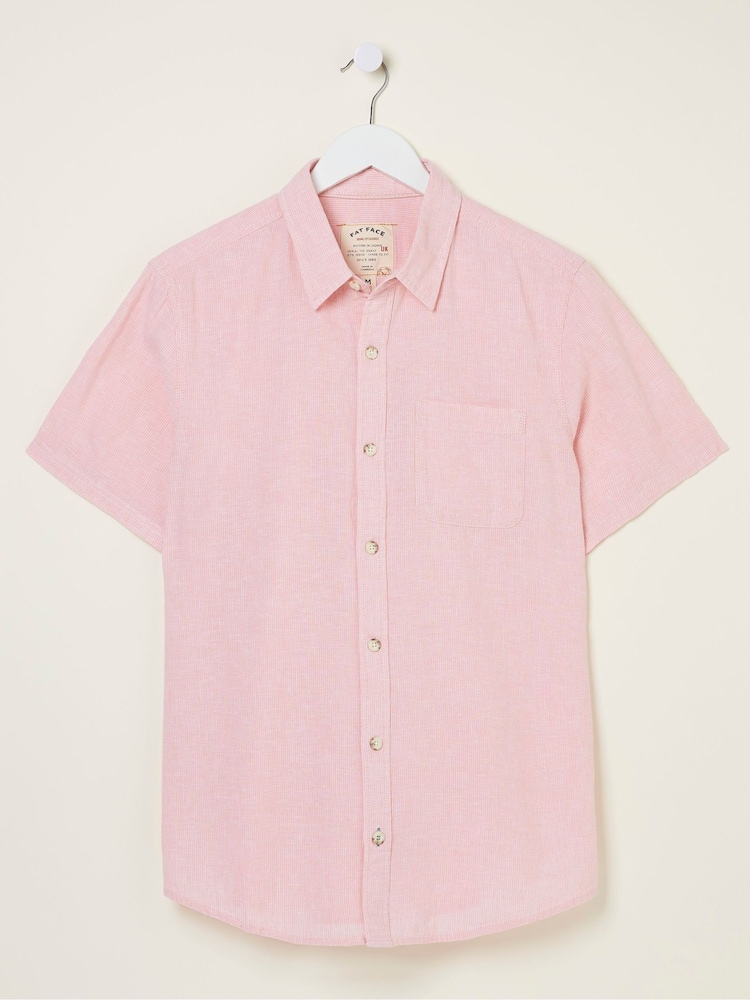 FatFace Pink Bugle Micro Stripe Shirt - Image 5 of 5