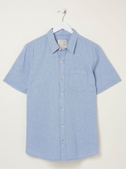 FatFace Blue Bugle Micro Check Shirt - Image 5 of 5