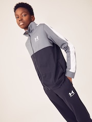 Under Armour Black Youth Colourblock Knit Tracksuit - Image 4 of 8
