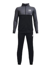 Under Armour Black Youth Colourblock Knit Tracksuit - Image 7 of 8