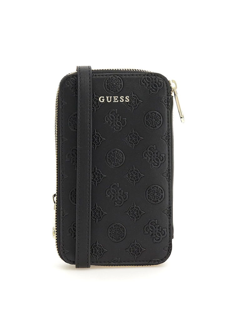 Guess Double Phone Black Pouch Bag - Image 1 of 2