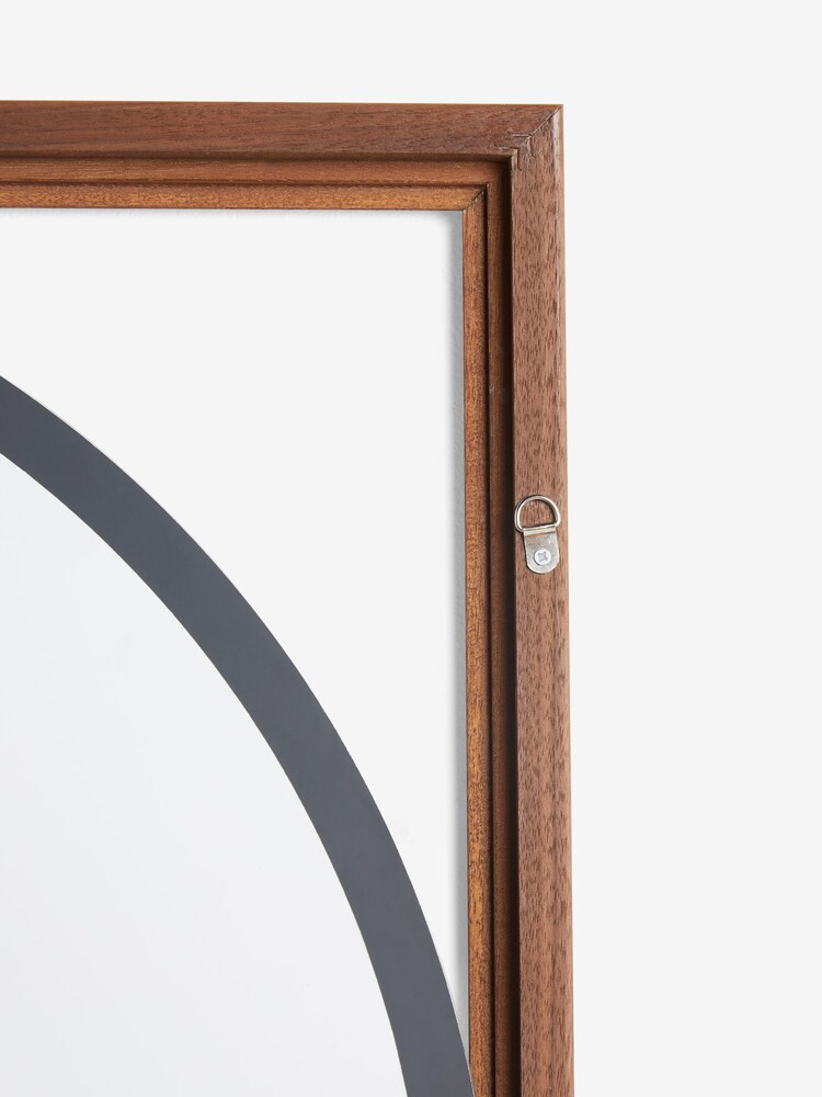 Dark Natural Bronx Framed Round Wall Mirror - Image 4 of 4
