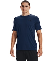 Темно-синий - Футболка в спортивном стиле с логотипом на груди слева Under Armour - Image 1 of 6