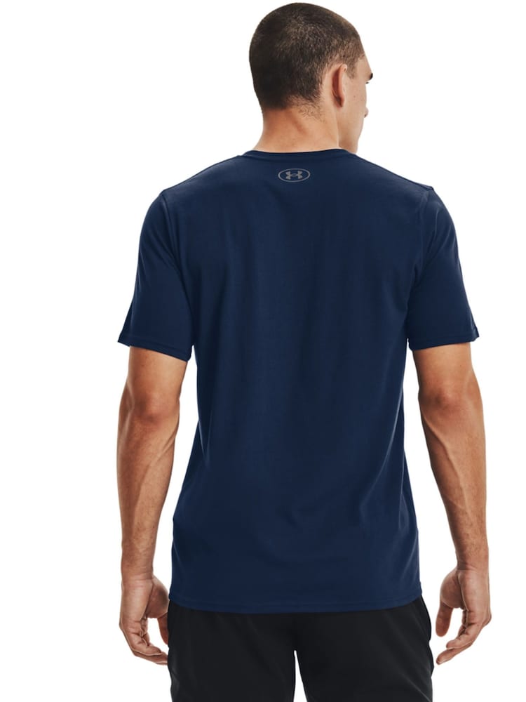 Темно-синий - Футболка в спортивном стиле с логотипом на груди слева Under Armour - Image 2 of 6