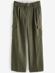 Khaki Green Premium Modal Cargo Trousers - Image 5 of 6