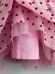 JoJo Maman Bébé Flocked Tiered Dress - Imagen 3 de 4
