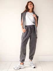 Grey Washed Utility Cargo Joggers - Image 1 of 8