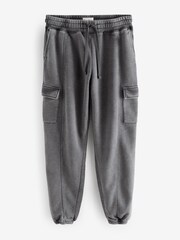 Grey Washed Utility Cargo Joggers - Image 6 of 8