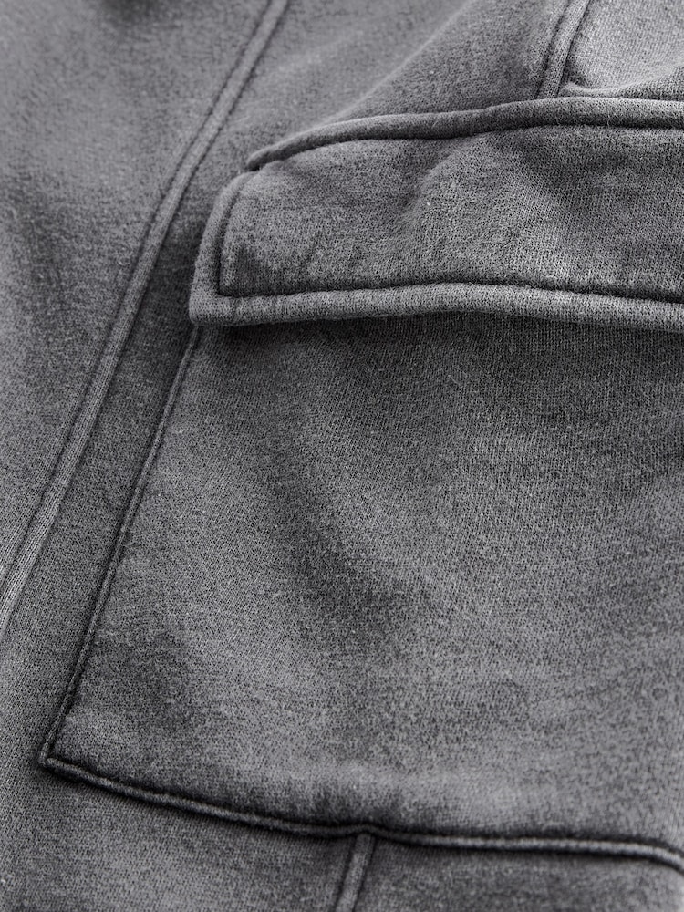 Grey Washed Utility Cargo Joggers - Image 8 of 8