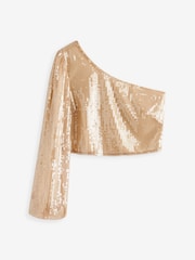 Myleene Klass Nude Premium Sequin Coord Top - Image 3 of 3