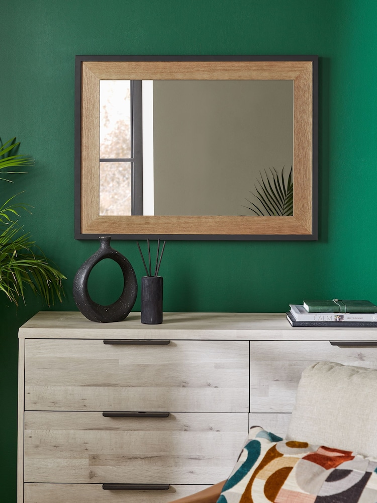 Dark Natural Bronx Rectangular Wall Mirror - Image 1 of 6