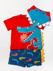 Lily & Jack Baby Red Crocodile Print 100% Cotton Gift Set 3 Piece - Image 1 of 4