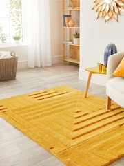 Origins Yellow Origins Maze Rug - Image 1 of 5