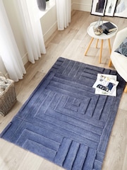 Origins Blue Maze Rug - Image 1 of 5