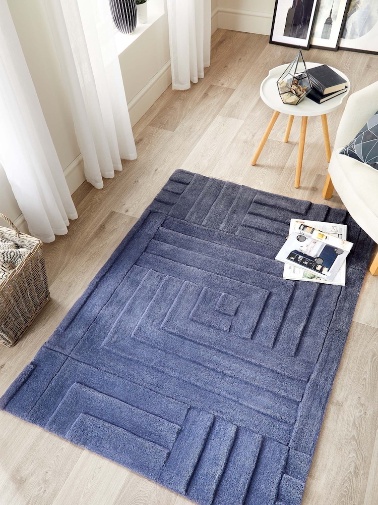 Origins Blue Maze Rug - Image 1 of 5