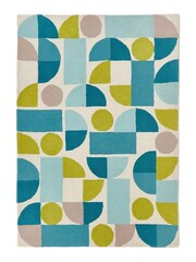 Origins Blue Bauhaus Graphic Rug - Image 3 of 3