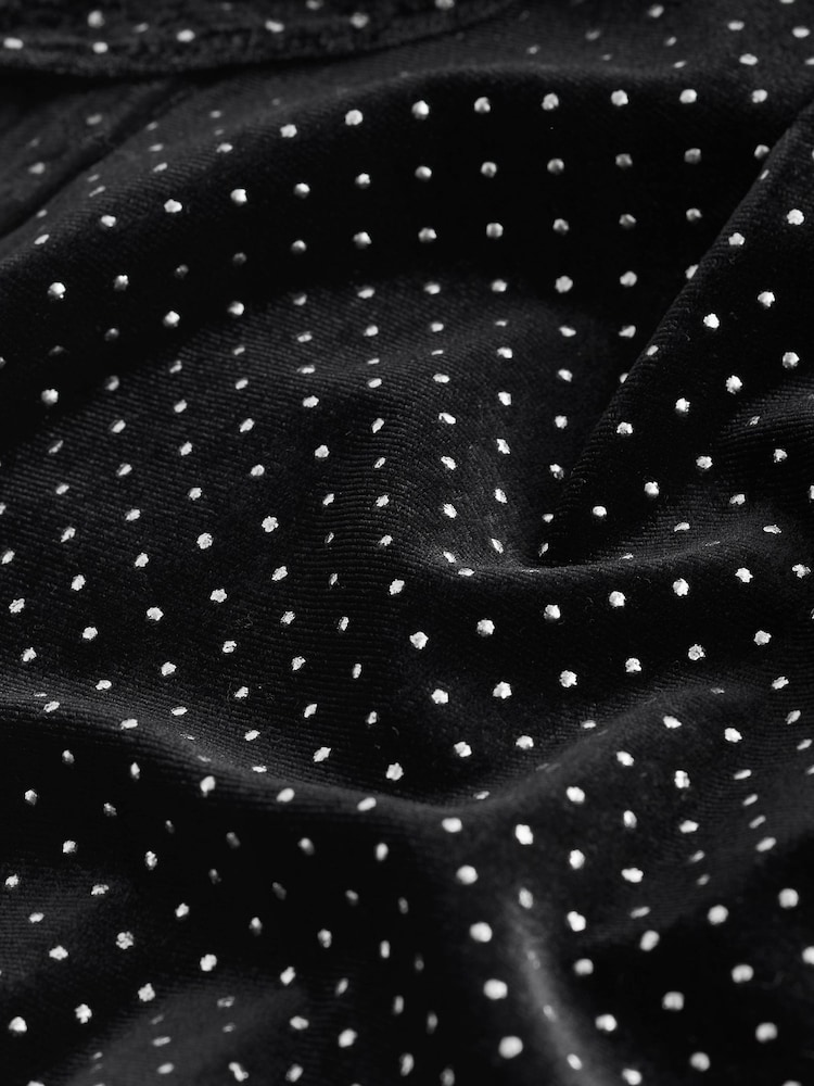 Black Velvet Embellished Belted Shorts - Image 7 of 7