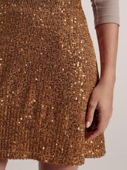 Gold Sequin Mini Skirt - Image 5 of 5