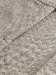 Neutral Rochelle Humes Tailored Herringbone Wide Leg Trousers - Image 6 of 6