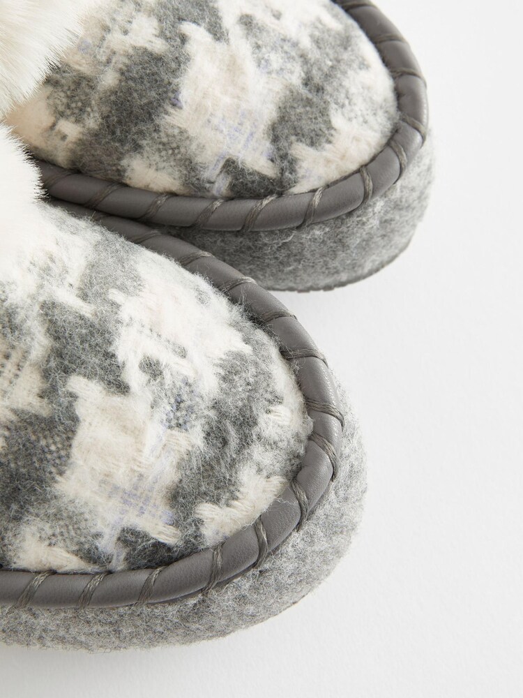 Grey Check Shoot Slippers - Image 7 of 7