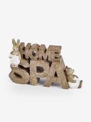 Natural Bertie Bear and Rosie Rabbit Ornaments Spa Word Block - Image 3 of 3