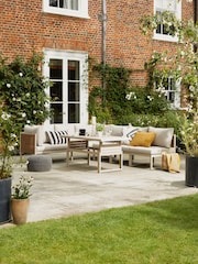 Natural Abel Rattan Garden Modular Sofa and Table Lounge Set - Image 1 of 9