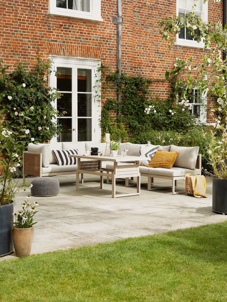 Natural Abel Rattan Garden Modular Sofa and Table Lounge Set - Image 1 of 9