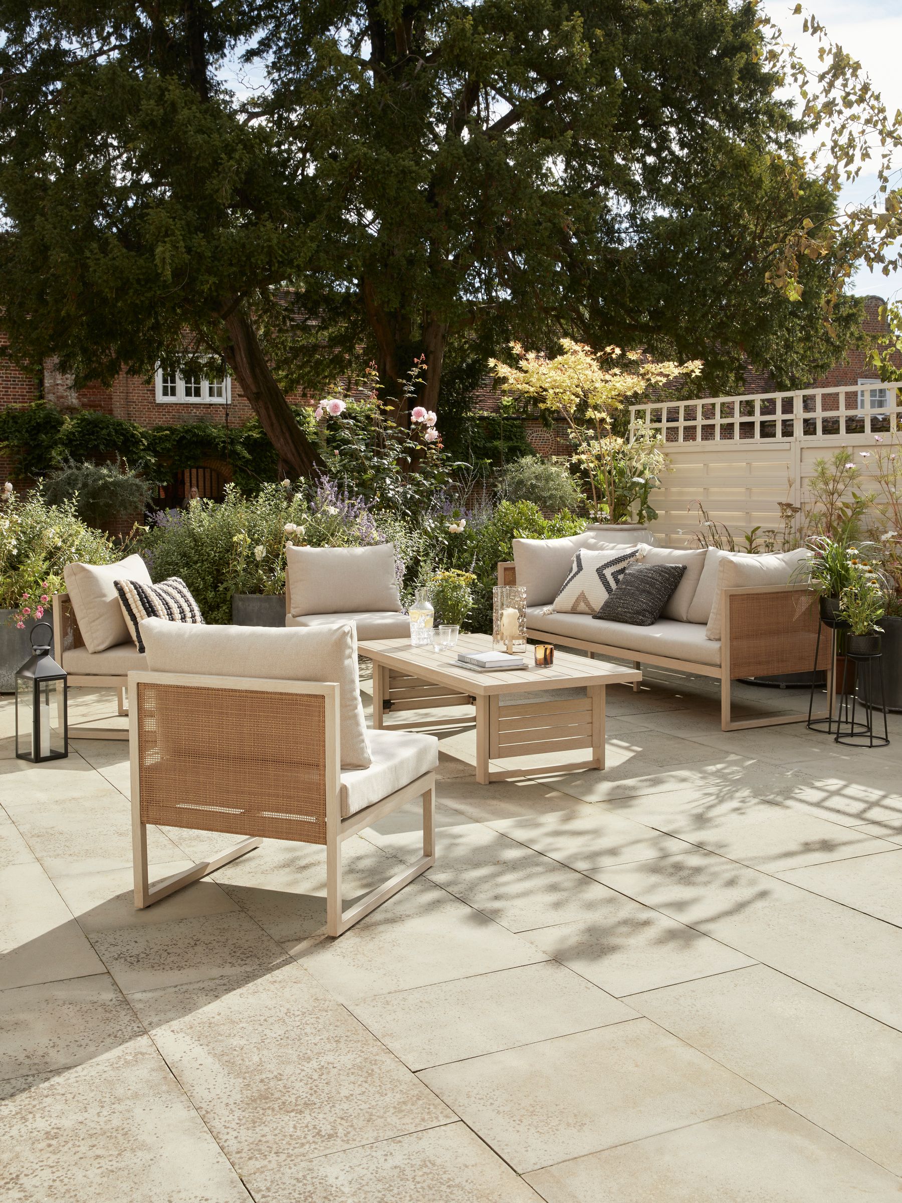 Buy Natural Abel Garden Modular Sofa and Dining Set from the Next UK online shop