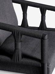 Black Sorrento Garden 3 Piece Chairs and Table Bistro Set - Image 6 of 6